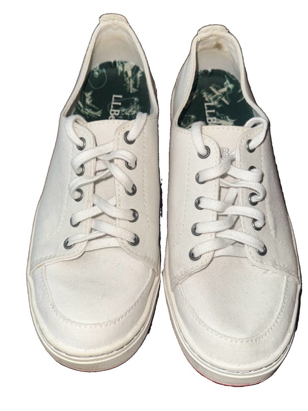 L.L.Bean Midnight Green Logo Print Canvas